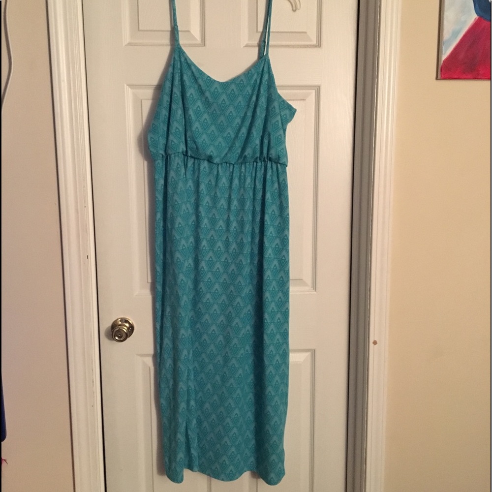 Teal maxi dress
